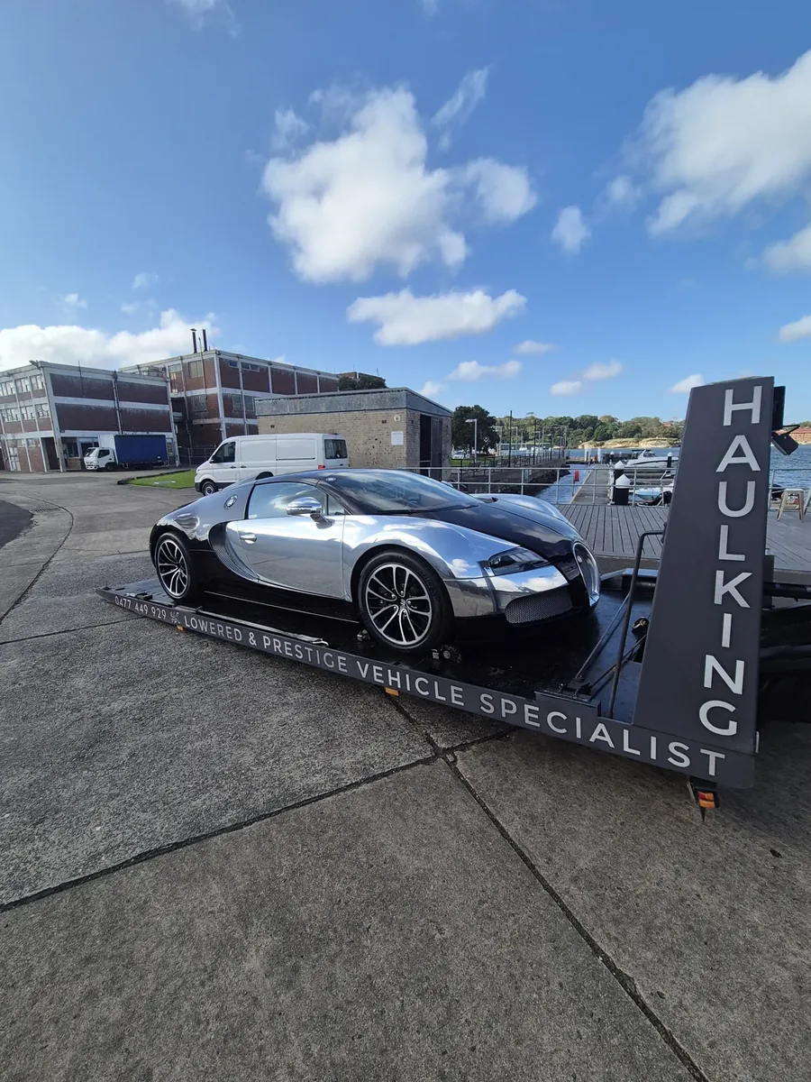 Bugatti Veyron loaded on HaulKing's tray in Sydney