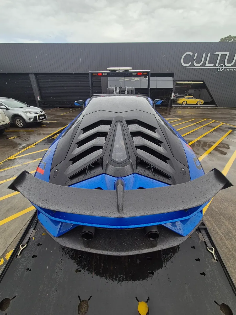 Lamborghini loaded on HaulKing's tray in Sydney