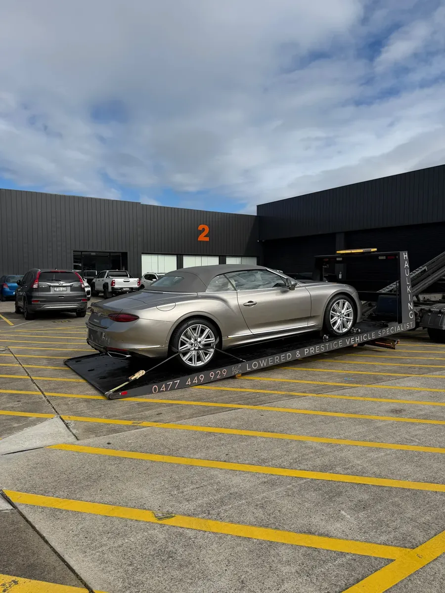 Bentley Continental GT loaded on HaulKing's tray in Sydney