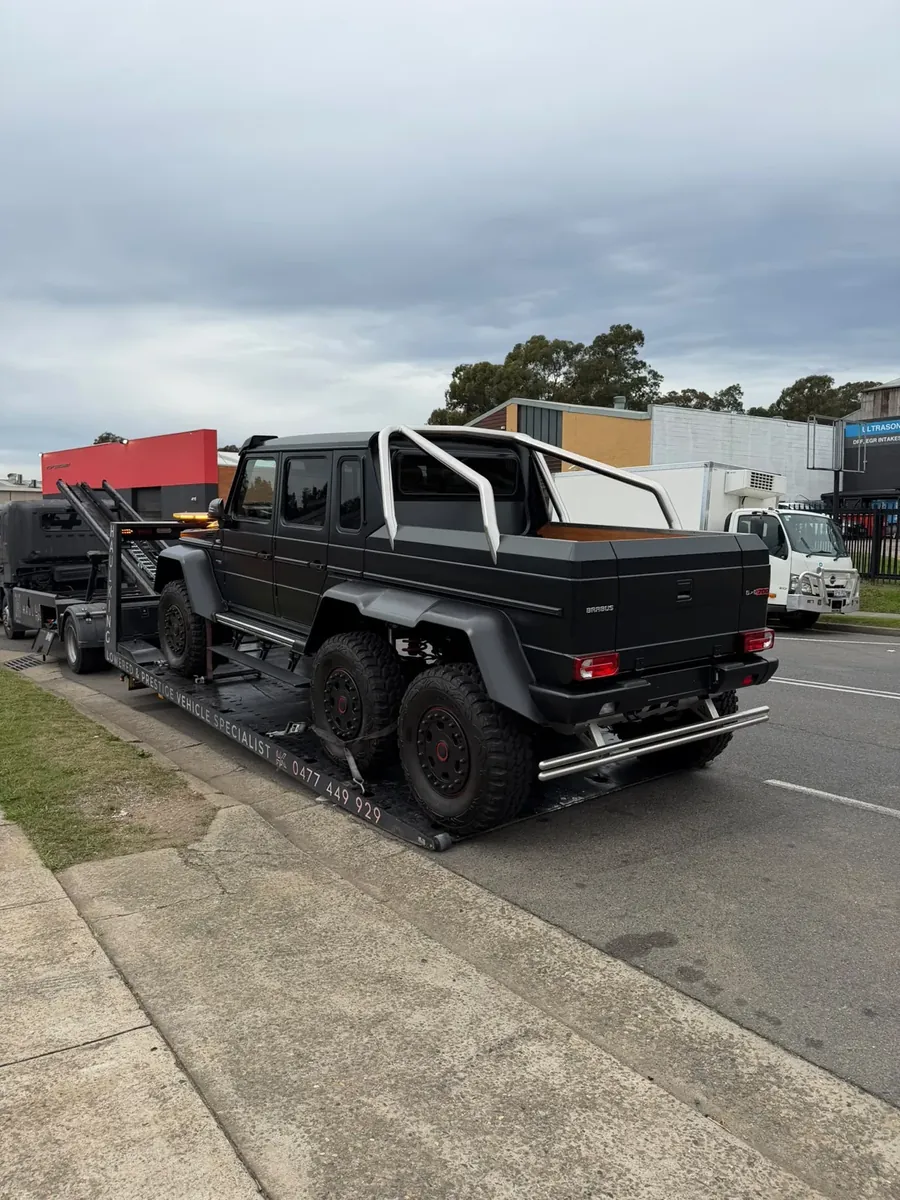 Brabus G700 6x6 loaded on HaulKing's tray in Sydney