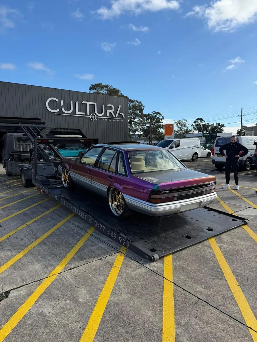 Holden VL Calais loaded on HaulKing's tray in Sydney