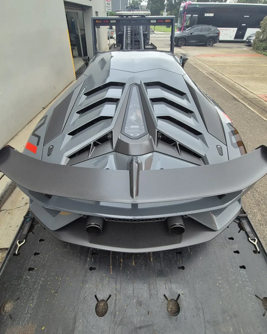 Lamborghini loaded on HaulKing's tray in Sydney