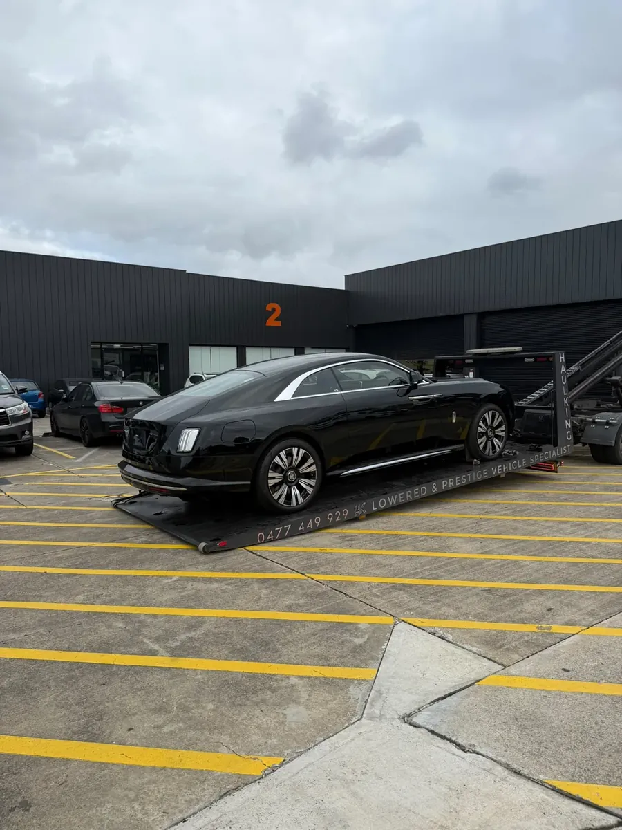Rolls-Royce Spectre loaded on HaulKing's tray in Sydney
